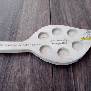 Levél alakú rövidital kínáló, nyugdíjba vonulás ajándék - otthon & életmód - konyhafelszerelés, tálalás - tálalás - pálinkás poharak, szettek - Meska.hu
