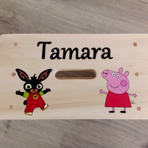 Fa sámli, fa gyerekszék, kis szék - ajándék  - baba - mama - keresztelő kellékek - keresztelőajándékok - Meska.hu