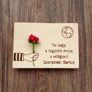 Anyák napi virágdísz,  kaspó, szálas virág, virág , Otthon & Életmód, Virágdekoráció, Virágok, Szálas virág, Festett tárgyak, Gravírozás, pirográfia, MESKA