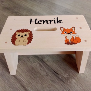 Fa sámli, fa gyerekszék, kis szék - ajándék  - baba - mama - keresztelő kellékek - keresztelőajándékok - Meska.hu