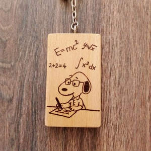 Snoopy kulcstartó, névtábla, felirat - matematika kulcstartó - Meska.hu