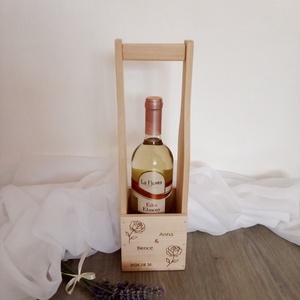 Szülőköszöntő bortartó,köszönőajándék, esküvői ajándék - esküvő - emlék & ajándék - szülőköszöntő ajándék - Meska.hu