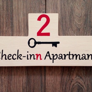 Apartman névtábla , ajtótábla, jelölő tábla  - otthon & életmód - ház & kert - névtábla - Meska.hu