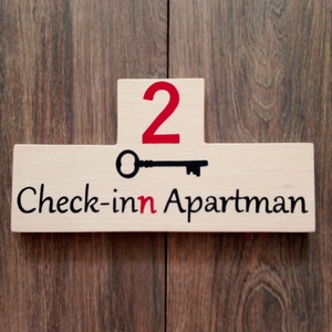 Apartman névtábla , ajtótábla, jelölő tábla  - otthon & életmód - ház & kert - névtábla - Meska.hu