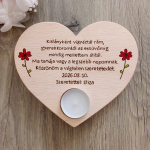 Szív alakú szülőköszöntő gyertyatartó - Szülőköszöntő - esküvő - emlék & ajándék - szülőköszöntő ajándék - Meska.hu