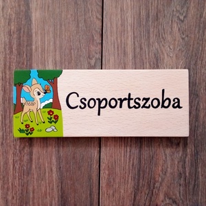 Bölcsis, óvodai ajtótábla, ajtó jelölő tábla,  névtábla, kopogtató, felirat, Játék & Sport, Ovis felszerelés, Óvodai jelek, Festészet, Festett tárgyak, MESKA