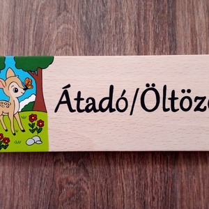 Bölcsis, óvodai ajtótábla, ajtó jelölő tábla,  névtábla, kopogtató, felirat - játék & sport - ovis felszerelés - óvodai jelek - Meska.hu