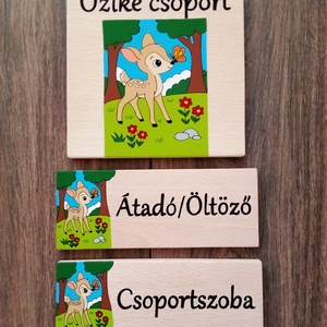 Bölcsis, óvodai ajtótábla, ajtó jelölő tábla,  névtábla, kopogtató, felirat - játék & sport - ovis felszerelés - óvodai jelek - Meska.hu