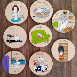 Simon's cat - Gardrób ajtójelölő tábla, ajtó jelölő tábla, ajtódísz, kopogtató - otthon & életmód - dekoráció - ajtó- és ablak dekoráció - ajtótábla - Meska.hu