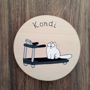 Simon's cat - Gardrób ajtójelölő tábla, ajtó jelölő tábla, ajtódísz, kopogtató - otthon & életmód - dekoráció - fali és függő dekoráció - felirat - Meska.hu