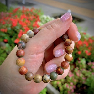 Picasso jáspis ásvány karkötő, Ékszer, Karkötő, Ásványkarkötő, Ékszerkészítés, MESKA