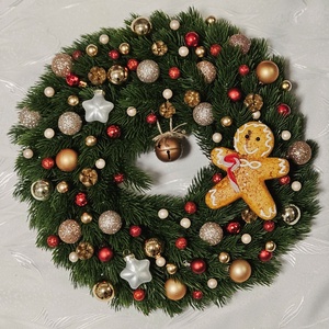 Mézeskalács kopogtató - karácsony - adventi díszek - adventi ajtódísz - Meska.hu