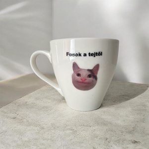 Fosok a tejtől kávés csésze, Otthon & Életmód, Konyhafelszerelés, tálalás, Tálalás, Bögre & Csésze, Fotó, grafika, rajz, illusztráció, MESKA