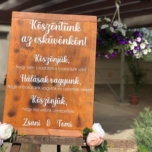 Esküvői köszöntő tábla - Meska.hu