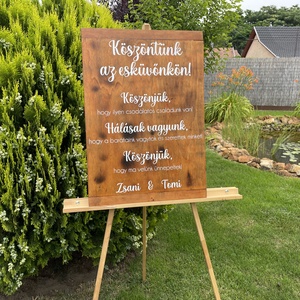 Esküvői köszöntő tábla - esküvő - dekoráció - helyszíni dekor - Meska.hu