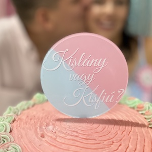 Tortabeszúró - Kislány vagy kisfiú? felirattal, Otthon & Életmód, Konyhafelszerelés, tálalás, Sütés, főzés, Sütidísz, , MESKA