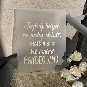 Esküvői tábla  Foglalj helyet felirattal, Esküvő, Dekoráció, Helyszíni dekor, , MESKA