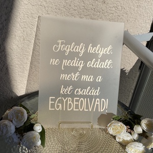 Esküvői tábla  Foglalj helyet felirattal - esküvő - dekoráció - helyszíni dekor - Meska.hu