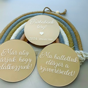 Várandóssági mérföldkő korong szett  babaváró ajándék, fotózáshoz, Otthon & Életmód, Babaszoba, gyerekszoba, Babaszoba dekoráció, , MESKA