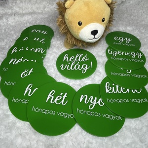 Plexi mérföldkő korongok babáknak  12 darabos szett - Meska.hu