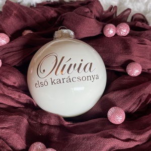 Karácsonyfadísz - karácsonyi gömb névvel - Meska.hu