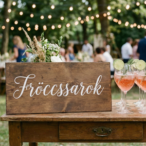 Egyedi feliratos fa tábla - Fröccssarok felirattal, Esküvő, Dekoráció, Tábla & Jelzés, , MESKA