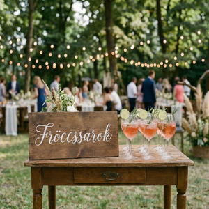 Egyedi feliratos fa tábla - Fröccssarok felirattal - esküvő - dekoráció - tábla & jelzés - Meska.hu