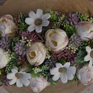 Asztaldísz hamvas fa ládában - otthon & életmód - dekoráció - asztal és polc dekoráció - asztaldísz - Meska.hu