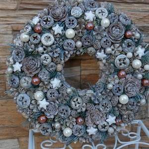 Téli ajtódísz - karácsony - adventi díszek - adventi ajtódísz - Meska.hu