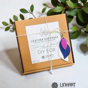 Bőr fülbevaló DIY BOX, DIY (Csináld magad), Egységcsomag, Bőrművesség, MESKA