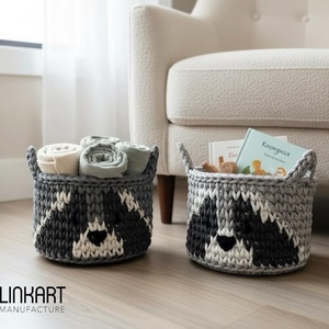 Horgolt mosómedve tároló, Baba - mama, Babaszobabútor, Játéktároló, , MESKA