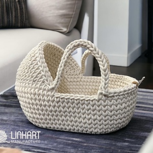 Horgolt mózeskosár, Baba - mama, Baba ágynemű, Babafészek, Horgolás, MESKA