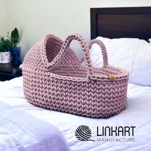 Horgolt mózeskosár - baba - mama - baba ágynemű - babafészek - Meska.hu