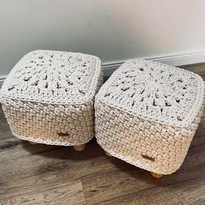 Horgolt puff, Otthon & Életmód, Bútor, Puff, Horgolás, MESKA