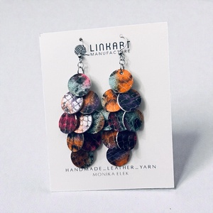 Valódi bőr fülbevaló - ékszer - fülbevaló - lógó fülbevaló - Meska.hu