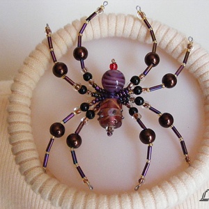 Lila pók (kitűző, bross) -  - Meska.hu