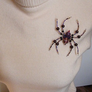 Lila pók (kitűző, bross) -  - Meska.hu