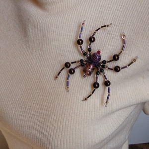 Lila pók (kitűző, bross) -  - Meska.hu