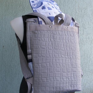 Santorini textil hátizsák gobelin jellegű vászonból - táska & tok - hátizsák - hátizsák - Meska.hu