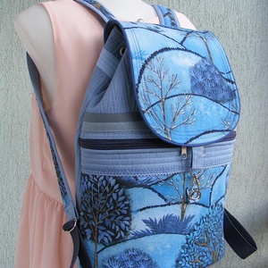 Téli erdő textil hátizsák  - Meska.hu