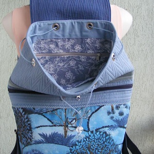 Téli erdő textil hátizsák  - táska & tok - hátizsák - hátizsák - Meska.hu