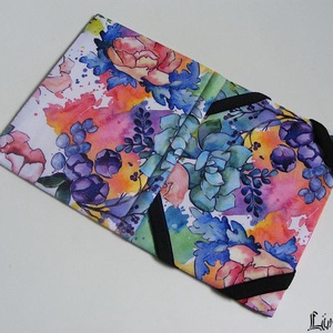 Színes virágok, vízhatlan anyagból készült kemény ebook-tok - táska & tok - ebook & tablet tok - Meska.hu