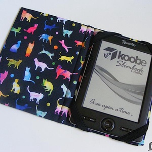 Színes macska, vízhatlan anyagból készült kemény ebook-tok - táska & tok - ebook & tablet tok - Meska.hu