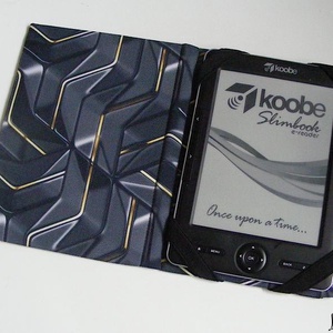 Szürke minta, vízhatlan anyagból készült kemény e-book tok - táska & tok - ebook & tablet tok - Meska.hu