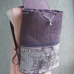 Város utcai textil hátizsák  - táska & tok - hátizsák - hátizsák - Meska.hu
