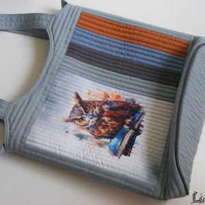Bagoly textil táska  - táska & tok - kézitáska & válltáska - válltáska - Meska.hu