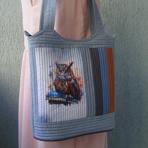 Bagoly textil táska , Táska & Tok, Kézitáska & válltáska, Válltáska, Varrás, MESKA