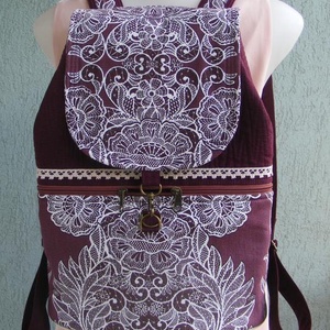 Csipke textil hátizsák  - táska & tok - hátizsák - hátizsák - Meska.hu