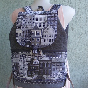 Szürke város textil hátizsák gobelin jellegű vászonból - táska & tok - hátizsák - hátizsák - Meska.hu Szürke város textil hátizsák gobelin jellegű vászonból - táska & tok - hátizsák - hátizsák - Meska.hu