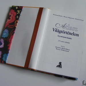 Textil könyv- vagy határidőnapló borító állítható szélességgel, kalocsai virágok - könyv & zene - könyvtok - Meska.hu